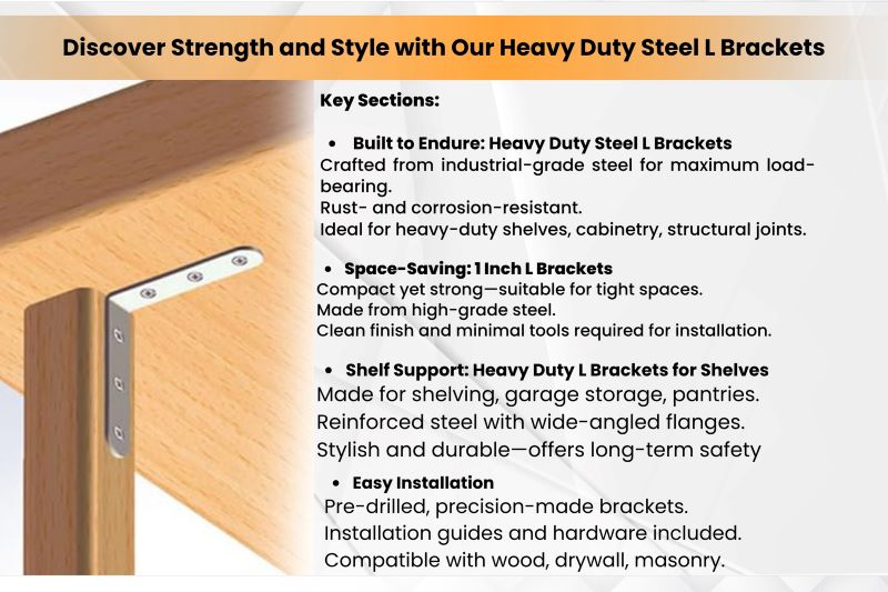 heavy duty steel L brackets