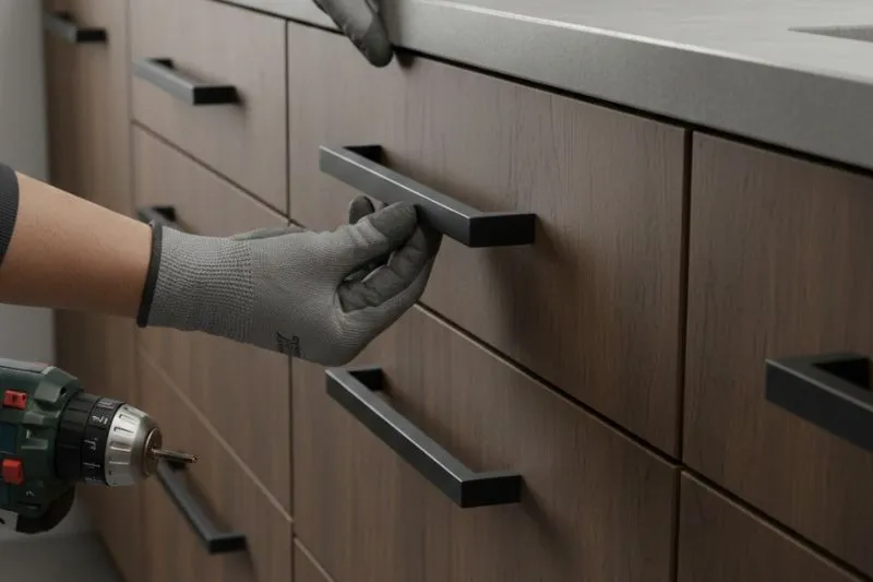 square cabinet pulls